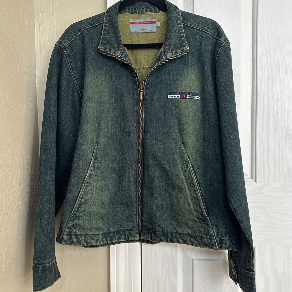 Vintage Lee Cooper European Jeanswear Denim‎ Jacket Large Y2K Faded Tinted Wash